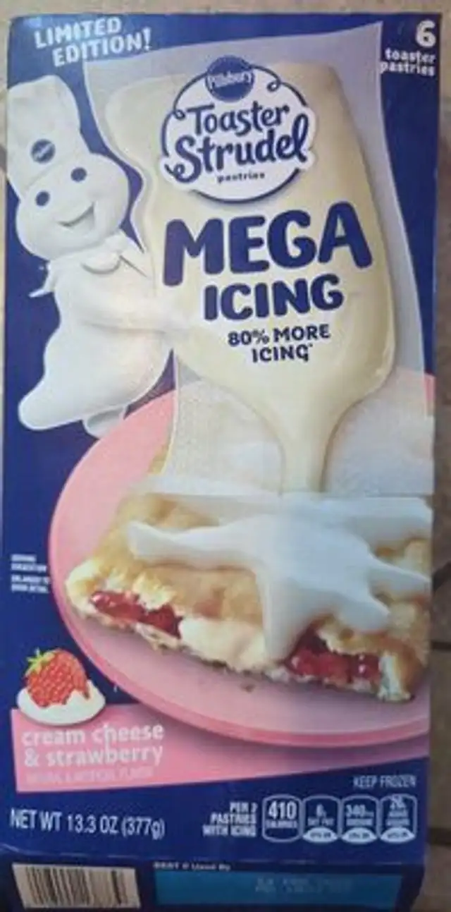 Mega Icing Toaster Strudels - Strawberry And Cream Cheese front packaging