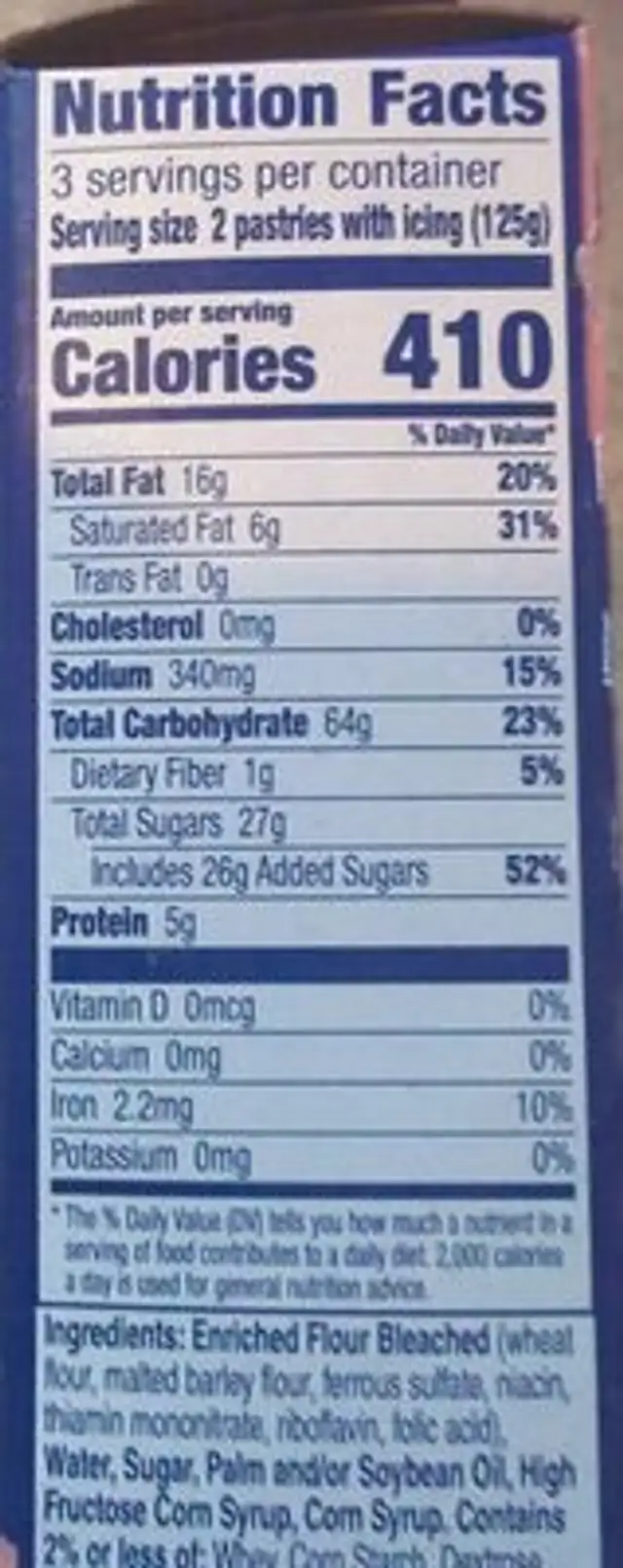 Mega Icing Toaster Strudels - Strawberry And Cream Cheese nutrition facts table