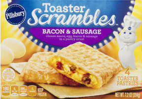 Toaster scrambles bacon & sausage toaster pastries