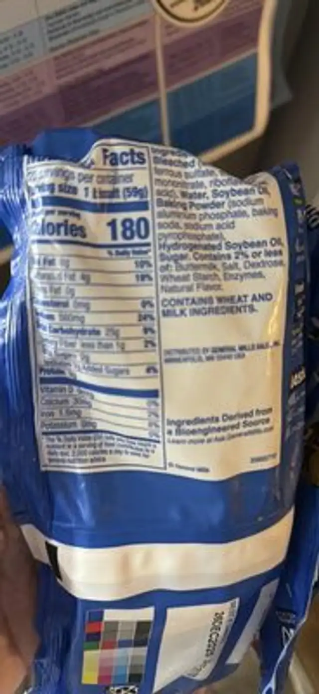 Buttermilk Biscuits nutrition facts table