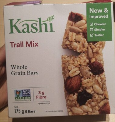 Whole grain bars trail mix front packaging