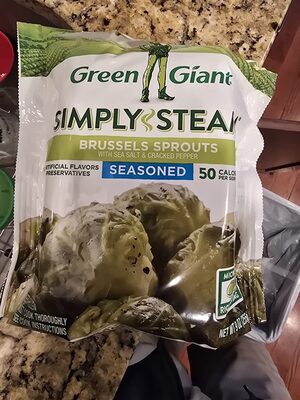 Steamer seasoned brussels sprouts front packaging