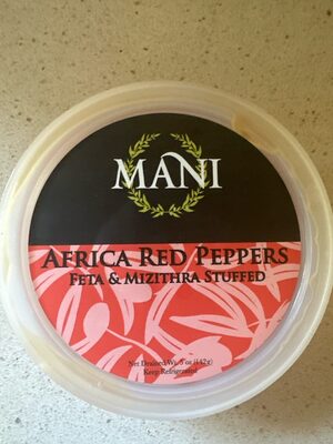 African Red Peppers Feta & Mizithra Stuffed