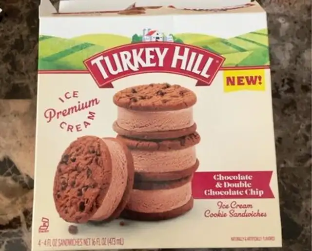 Chocolate & Double Chocolate Chip Ice Cream Cookie Sandwiches front packaging