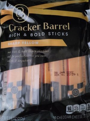 Sharp Cheddar Cheese Sticks front packaging