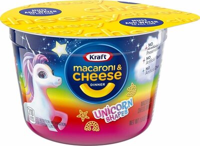 Easy mac unicorn shapes mac cheese dinner cups