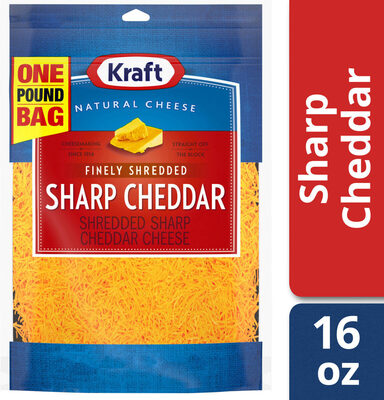 Shredded sharp cheddar cheese