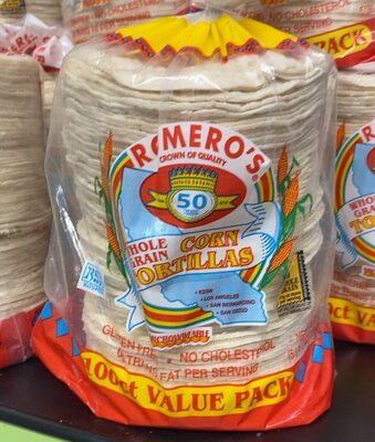 Whole Grain Corn Tortillas front packaging