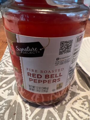 Fire roasted red bell peppers