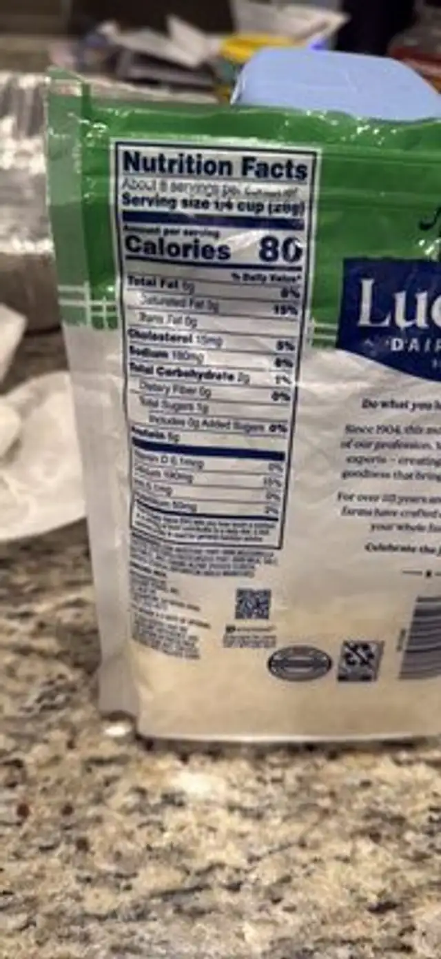 low-moisture part-skim Mozzarella cheese shredded nutrition facts table
