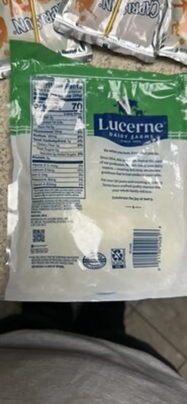 Reduced Fat Mozzarella Cheese Shredded front packaging
