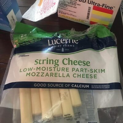 Low-moisture part-skim mozzarella string cheese
