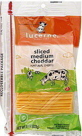 Dairy farms medium cheddar cheese slices