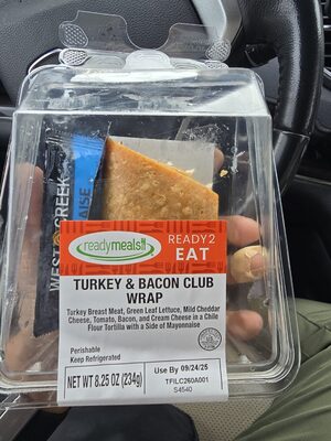 Turkey club sandwich wrap front packaging