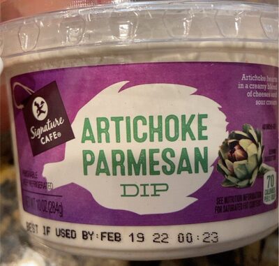 Artichoke parmesan hearts in a creamy blend of front packaging