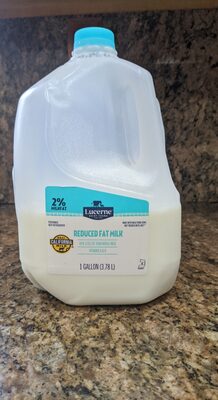 Reduced fat milk front packaging
