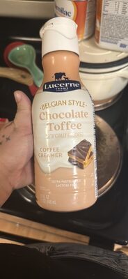 Belgian Style Chocolate Toffee Coffee Creamer front packaging