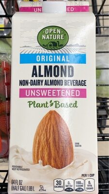 Almond Milk Unsweetened Original front packaging