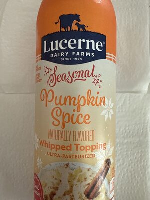 Pumpkin spice whipped topping