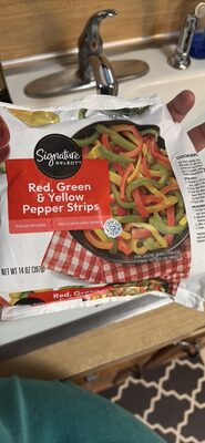 Red, Green & Yellow Pepper Strips