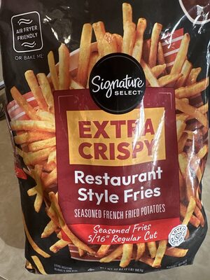 Restaurant Style Seasoned French Fried Potatoes front packaging