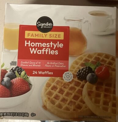Homestyle Waffles front packaging