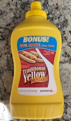 Traditional yellow mustard front packaging