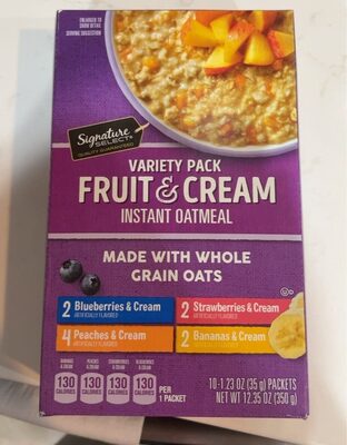 Variety Pack Fruit & Cream Instant Oatmeal