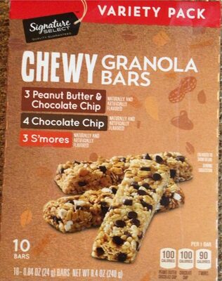 Chewy granola bars front packaging