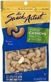 Roasted & Salted Whole Cashews front packaging