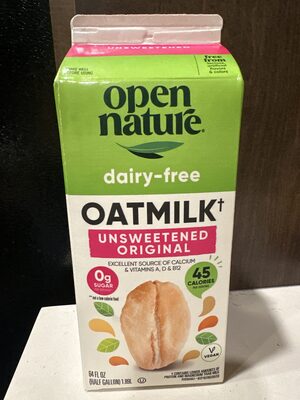 Open Nature Unsweetened Original Oat Milk