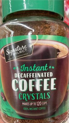 Decaffeinated Instant Coffee Crystals front packaging