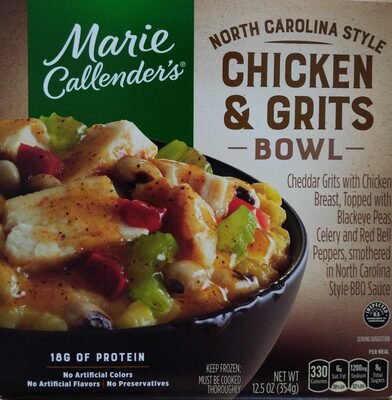 North carolina style chicken & grits bowl, north carolina style