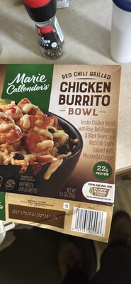 Red Chili Grilled Chicken Burrito Bowl front packaging