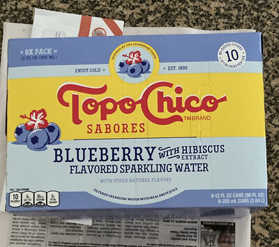 Blueberry with Hibiscus Flavored Sparkling Water