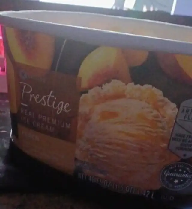 peach icecream front packaging