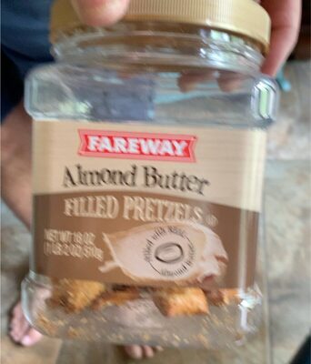 Almond butter filled pretzels