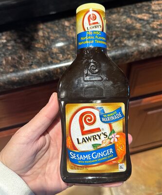 Sesame ginger marinade with mandarin orange juice front packaging