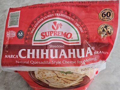 Shredded Chihuahua Brand Natural Quesadilla Style Cheese for Melting