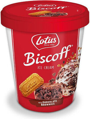 Biscoff chocolate brownies ice cream