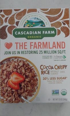 Cocoa Crispy Rice Cereal front packaging