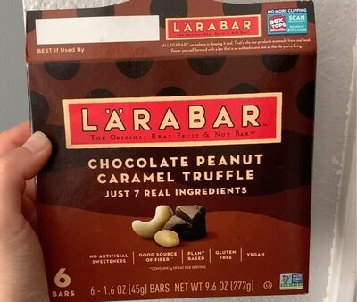 Chocolate peanut caramel truffle front packaging