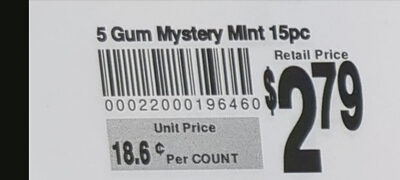Wrigleys 5 gum mystery mint