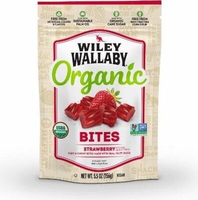Organic Bites Strawberry front packaging