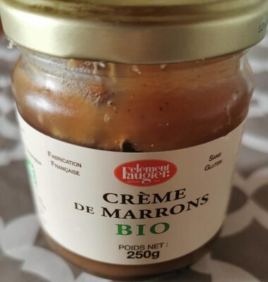 Crème de marrons bio front packaging