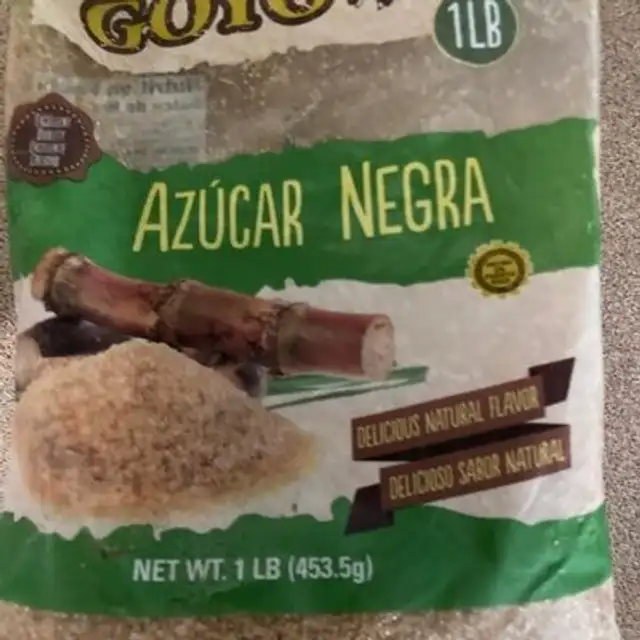 Azúcar Negra front packaging