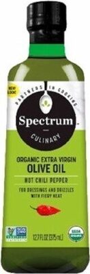 Culinary organic hot chili pepper extra virgin olive oil