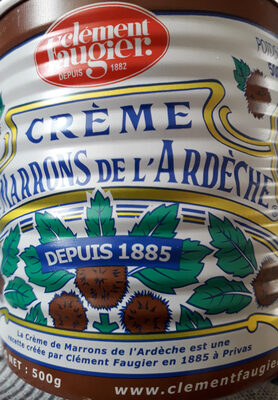 Crème de marrons front packaging