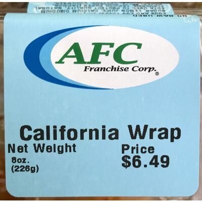 Sushi, California Wrap