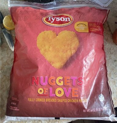 Heart shaped Chicken nuggets